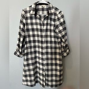 Plaid flannel dress.